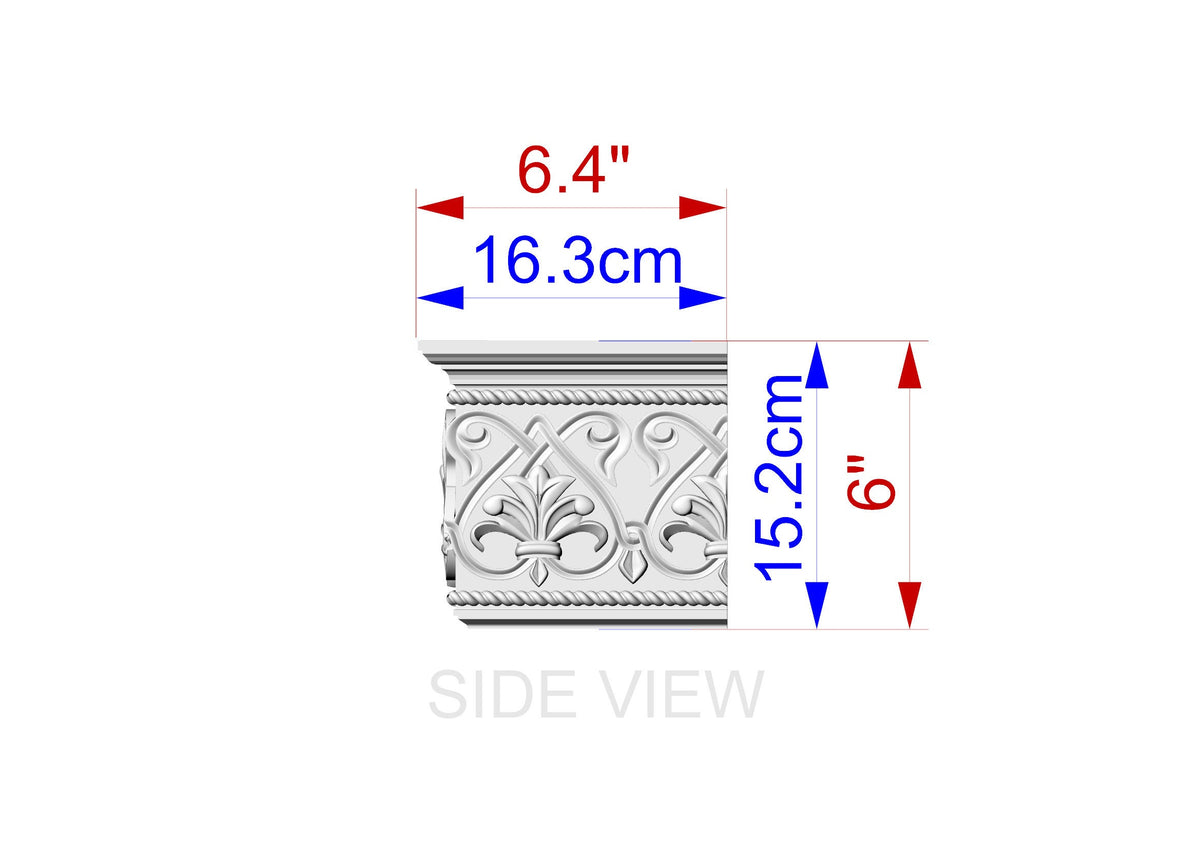 Wooden Window Pelmet, Cornice Board, Baroque Pelmet,  Antique classic carved curtain rod of wood pelmet