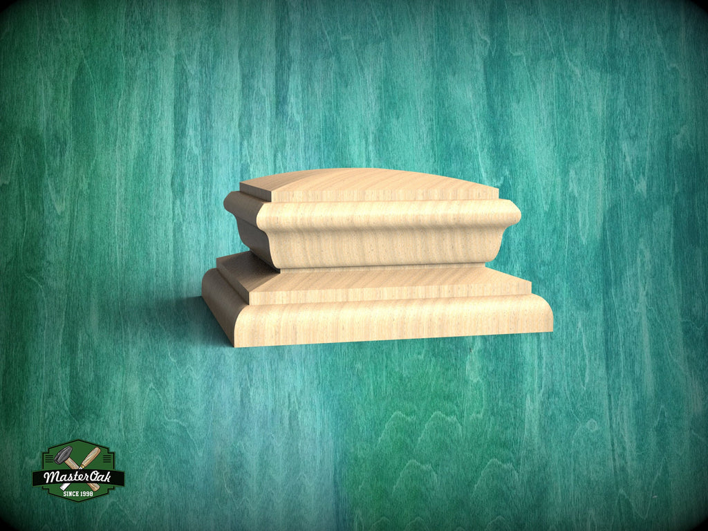 Square Staircase Newel Post Cap, Square Post Finials, Square bed cap
