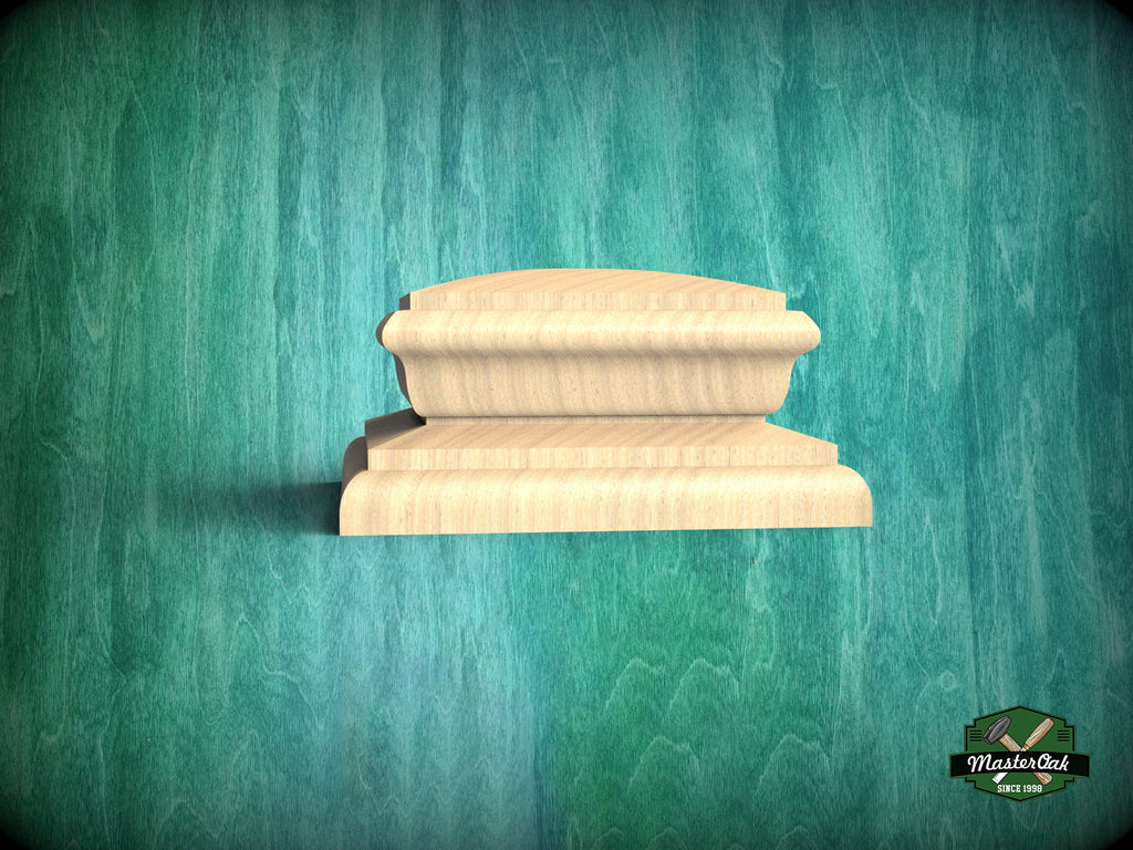 Square Staircase Newel Post Cap, Square Post Finials, Square bed cap