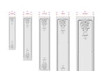 Traditional antique style carved floral pilaster, Unfinished, column classic flute ionic, Carved Wood Trim Post Pillars