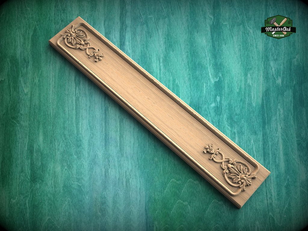 Traditional antique style carved floral pilaster, Unfinished, column classic flute ionic, Carved Wood Trim Post Pillars