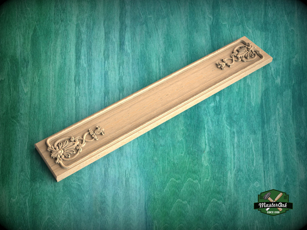 Traditional antique style carved floral pilaster, Unfinished, column classic flute ionic, Carved Wood Trim Post Pillars