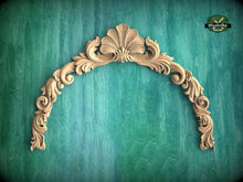 Load image into Gallery viewer, Wood Arch Wall Decor hardwood onlay, 1pc, Home Wall Embellishments, Furniture Carving, Wood Onlay
