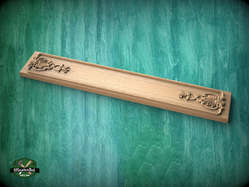 Traditional antique style carved floral pilaster, Unfinished, column classic flute ionic, Carved Wood Trim Post Pillars