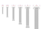 Classical wood ionic  pilaster, Unfinished, column classic flute ionic, Carved Wood Trim Post Pillars