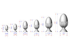 Egg Shaped Finial For Staircases, Carved Post Finials with round base, Staircase Newel Post Cap, Bed finials