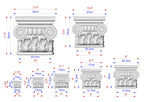 Neoclassical-style wood capital with acanthus leaves, Carved Wooden Capital, 1 piece, unpainted