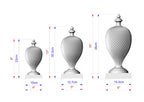 Large Decorative Architectural Hardwood Finial, Carved Post Finials with square base, Staircase Newel Post Cap, Bed finials