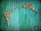 Scrolls Wood Carving (pair) made of wood, Set of 2pc, decorative wood, Classical-style hardwood acanthus cabinet onlays