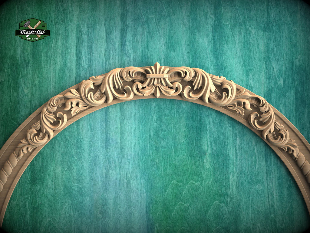 Carved Wood Arch - acanthus leaf, 1pc, Home Wall Embellishments, Furniture Carving, Wood Onlay