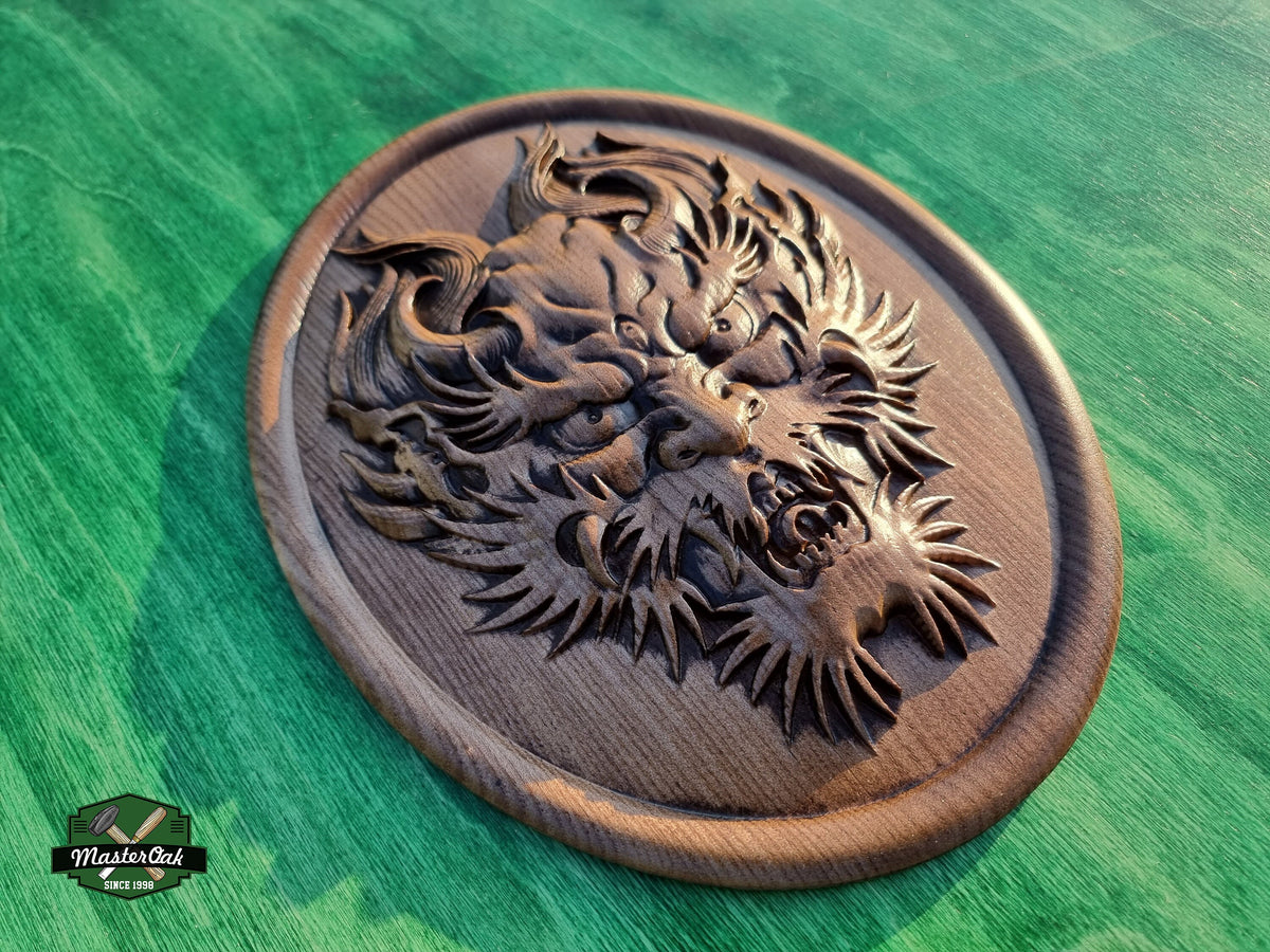 Daemon Face Carved o Wood, Demon mask for decoration, Devil Decor, Wooden Wall art