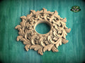 Round Chandelier Applique Rosette Onlay Detailed Acanthus Ornamentation