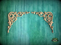 Scrolls Wood Carving (pair) made of wood, Set of 2pc, decorative wood, Classical-style hardwood acanthus cabinet onlays
