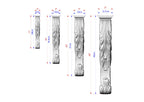 Long Carved Corbel of hardwood For Interior Decoration, Unpainted, Home Wall Embellishments, wood onlays, wood wall art decor