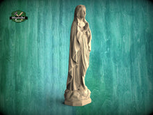 Load image into Gallery viewer, Virgin Mary Statue made of hardwood, Our Lady wooden ststue, Carved Wood Statue of Virgin Mary, Our Blessed Mother
