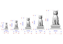 Load image into Gallery viewer, Cat Statue #2 made of wood, Cat Wooden Finial for Staircase Newel Post, Cat finial bed post, Cat statue of wood
