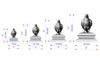 Raven Wooden Finial for Staircase Newel Post #2, Crow finial bed post, Corbie statue of wood, Decorative Newel Post Cap Bird Face