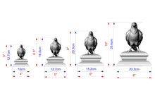 Load image into Gallery viewer, Raven Wooden Finial for Staircase Newel Post, Crow finial bed post, Corbie statue of wood, Decorative Newel Post Cap Bird Face
