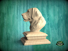 Load image into Gallery viewer, Labrador Statue #1 made of wood, Labrador Wooden Finial for Staircase Newel Post, Labrador finial bed post, Labrador statue of wood
