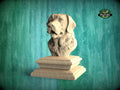 Labrador Statue #1 made of wood, Labrador Wooden Finial for Staircase Newel Post, Labrador finial bed post, Labrador statue of wood