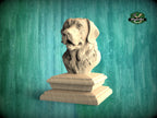 Labrador Statue #1 made of wood, Labrador Wooden Finial for Staircase Newel Post, Labrador finial bed post, Labrador statue of wood