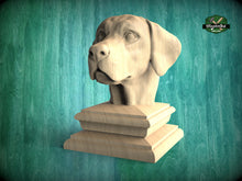 Load image into Gallery viewer, Labrador Statue #2 made of wood, Labrador Wooden Finial for Staircase Newel Post, Labrador finial bed post, Labrador statue of wood
