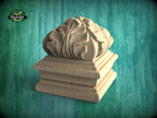 High Square Post Finials , Square Staircase Newel Post Cap, Square bed cap