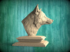 Fox Bust made of wood, Fox Wooden Finial for Staircase Newel Post, Fox finial bed post, Fox statue of wood
