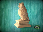Owl #2 Wooden Finial for Staircase Newel Post, Owl finial bed post, Owl statue of wood, Decorative Newel Post Cap Bird Face