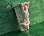 Corbel Merman of wood, Unpainted, Decorative Carved Wooden Corbel, 1pc, Home Wall Embellishments, wood onlays, wood wall art decor