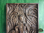 Wooden Panel of a Girl with Flowing Hair , Wall art, Designer wall decoration, Wood carved gift