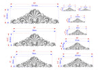 Wooden Shell decor, Wood Carved Applique Onlay, 1pc, Home Wall Embellishments, Furniture Carving