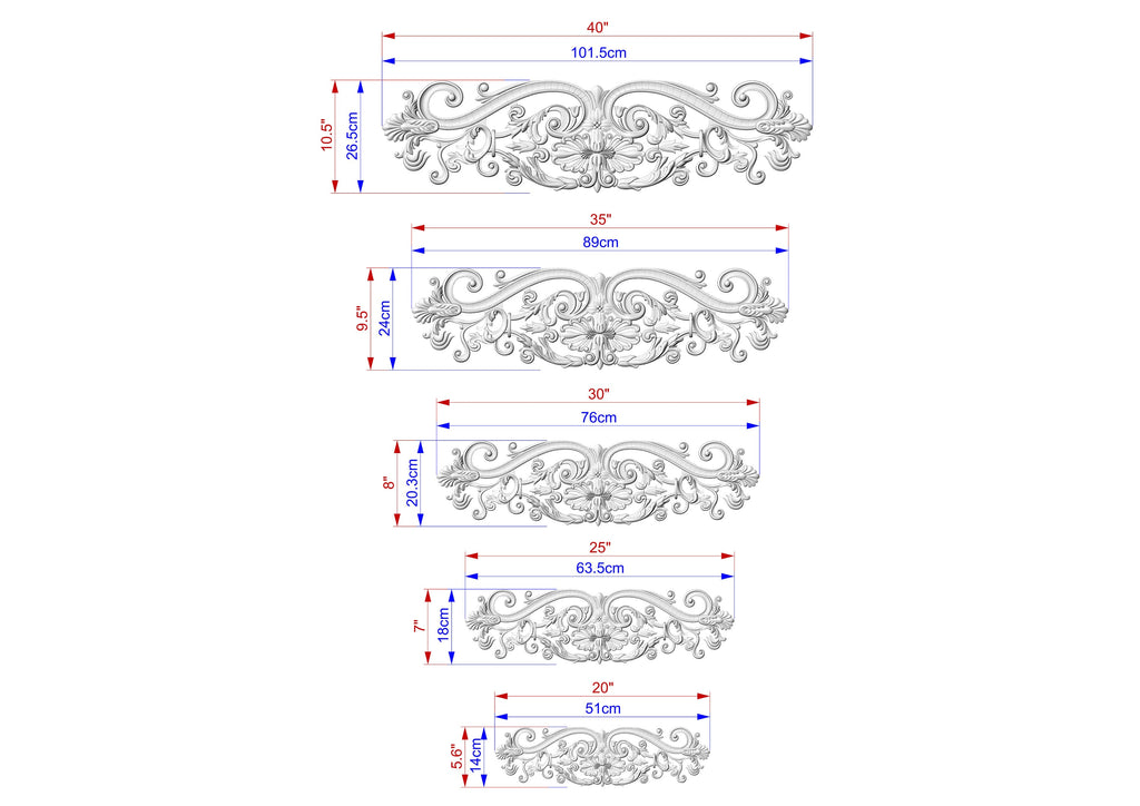 Regal Baroque-Style, Elegant Wooden Baroque Scrollwork Wall Decor