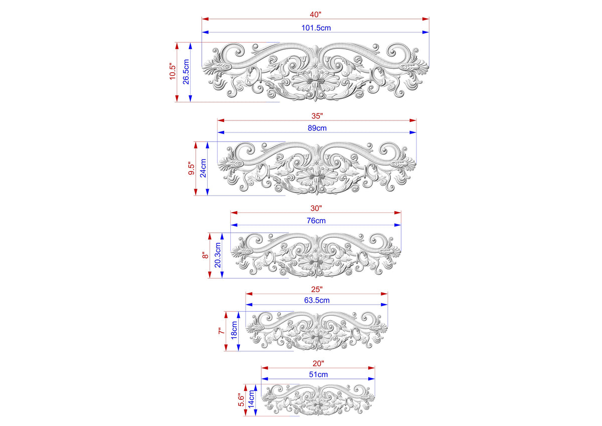 Regal Baroque-Style, Elegant Wooden Baroque Scrollwork Wall Decor