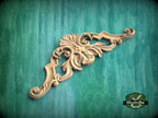 Wooden Shell decor, Wood Carved Applique Onlay, 1pc, Home Wall Embellishments, Furniture Carving