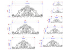 Wooden Shell decor, Wood Carved Applique Onlay, 1pc, Home Wall Embellishments, Furniture Carving
