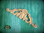 Wooden Shell decor, Wood Carved Applique Onlay, 1pc, Home Wall Embellishments, Furniture Carving