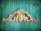Wooden Shell decor, Wood Carved Applique Onlay, 1pc, Home Wall Embellishments, Furniture Carving