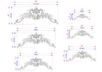 Classic Fleur-de-Lis and Palmette style Wooden Onlay for Elegant Home Decor, Combining styles