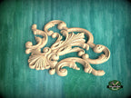 Baroque Inspired Wooden Scrollwork Applique for Classic Interiors, 1 pc, decorative wood trim