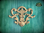 Baroque Inspired Wooden Scrollwork Applique for Classic Interiors, 1 pc, decorative wood trim