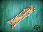 Grandiose Wooden Onlay with Urn and Garland Motifs, 1pc, Unfinished, Home Wall Embellishments, Furniture Carving, Wood Onlay