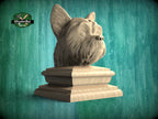 Yorkshire Terrier Wooden Finial for Staircase & Bed Posts