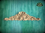 Wooden Shell decor, Wood Carved Applique Onlay, 1pc, Home Wall Embellishments, Furniture Carving