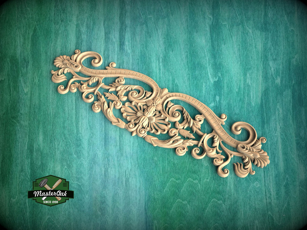 Regal Baroque-Style, Elegant Wooden Baroque Scrollwork Wall Decor