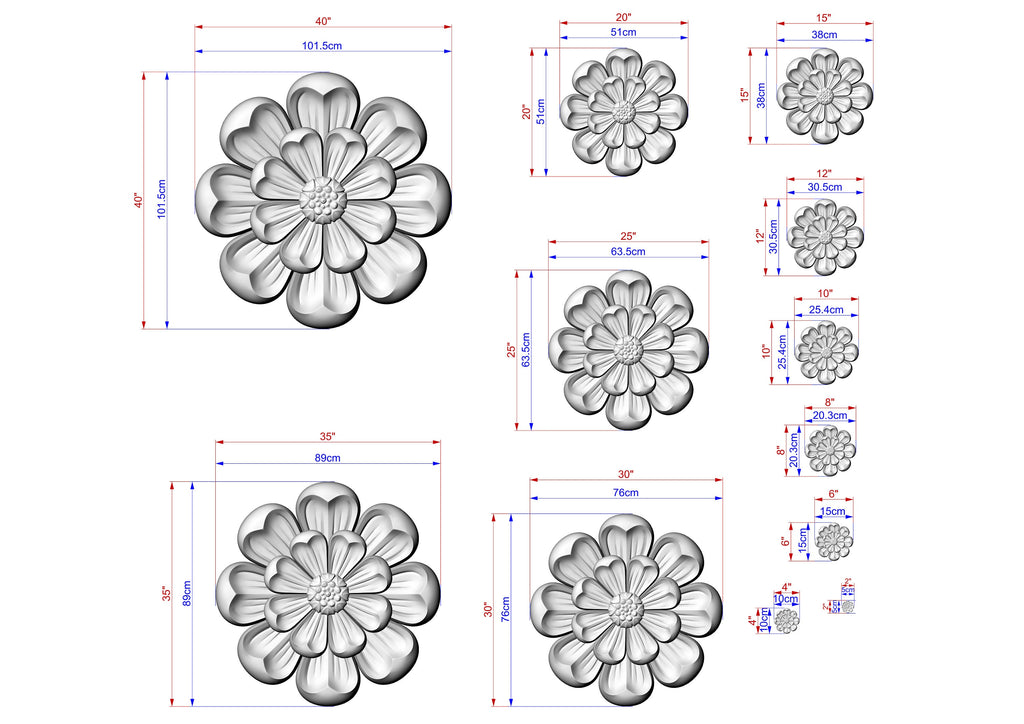 Ornate Wooden Carved Rosette, 1 piece, Unpainted, Home Wall Embellishments, round wooden trims, wood wall art decor