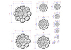 Ornate Wooden Carved Rosette, 1 piece, Unpainted, Home Wall Embellishments, round wooden trims, wood wall art decor
