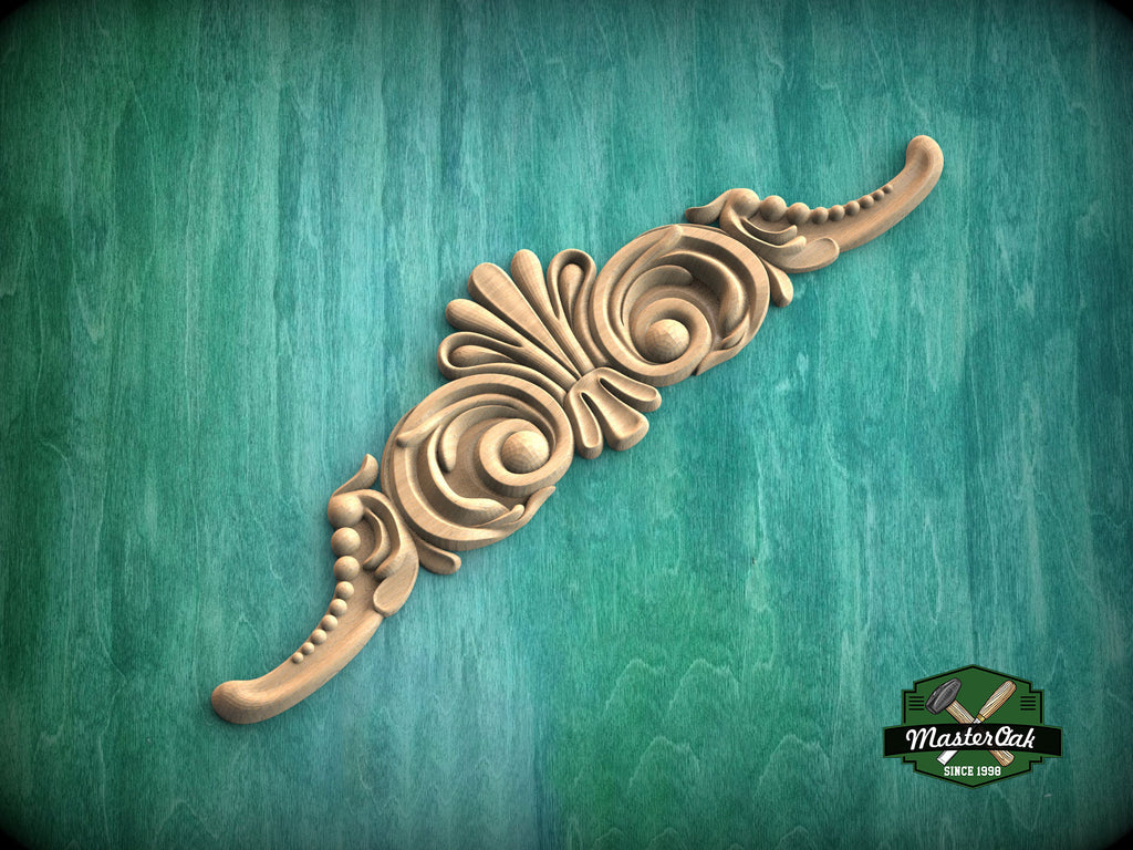 Ornate Wooden Scrollwork Applique for Home Decoration, Unpainted, Wood applique for fireplace surround and mantel