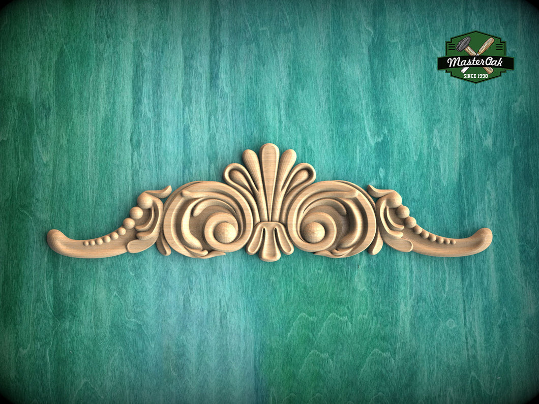 Ornate Wooden Scrollwork Applique for Home Decoration, Unpainted, Wood applique for fireplace surround and mantel