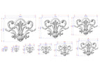 Baroque Inspired Wooden Scrollwork Applique for Classic Interiors, 1 pc, decorative wood trim